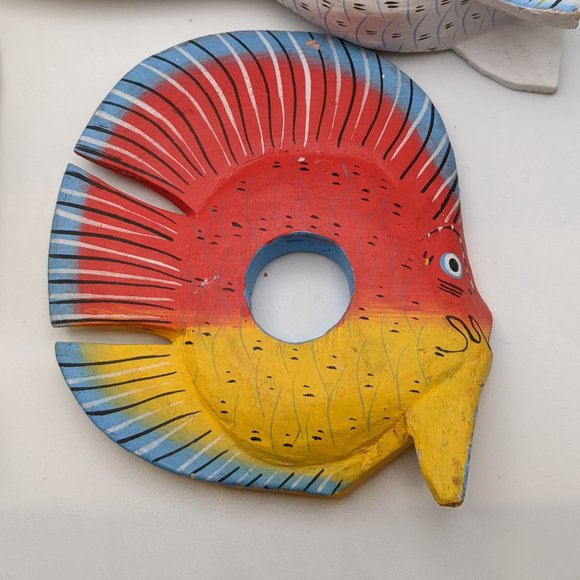 Set of Four (4) Napkin Rings Fish Theme - Picture 2 of 7